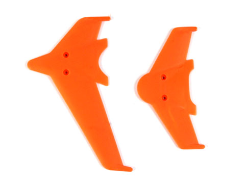 EK1-0442R Vertical & horizontal tail blade set(red)