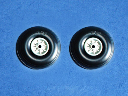 Rubber PU Wheels (Plastic Hub) 5.0xH41mm 4.5in (2pcs)