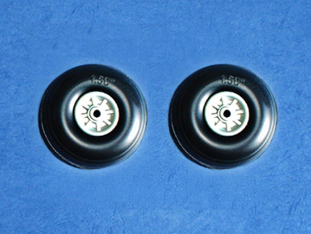 Rubber PU Wheels (Plastic Hub) 5.0xH46mm 5in (2pcs)