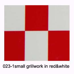 023-1 EM Covering Film Small Grillwork Red/White 2m
