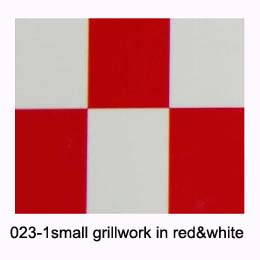 023-1 EM Covering Film Small Grillwork Red/White 2m - Click Image to Close